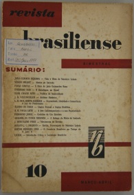 Capa da Edição 10 da Revista Brasiliense, publicada em março-abril de 1957.